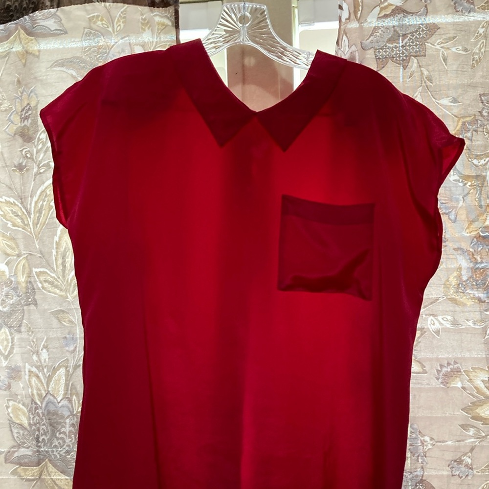 Pretense | Vintage Blouse | Vintage Pretense Silk | Back Button Down Collared T